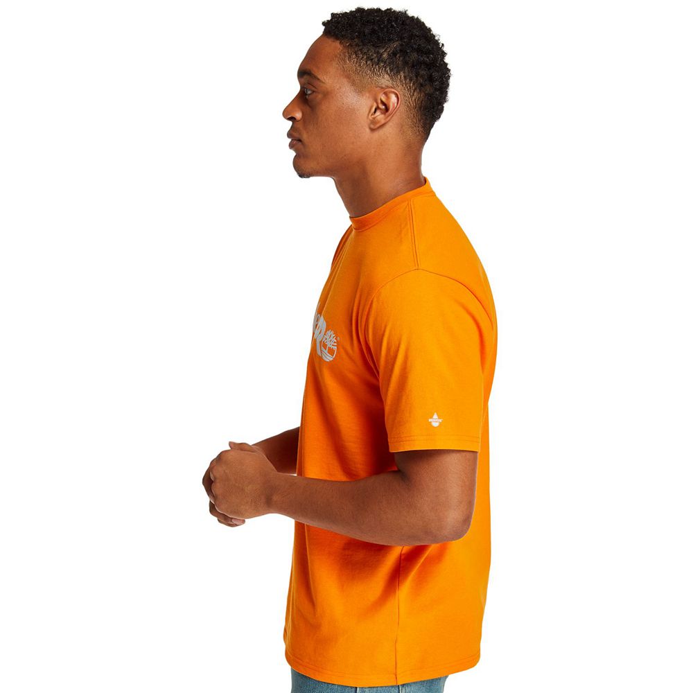 Camisetas Masculino - Timberland Pro® Short Sleeve Base Plate Wicking Logo - SYVLW4968 - Laranja